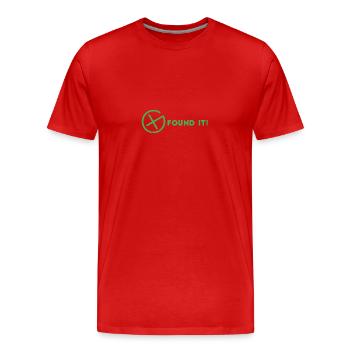 Geocaching, geocache, gps, randonnée, Nerd - T-shirt bio Premium Homme - rouge - Devant - Damien (186cm)