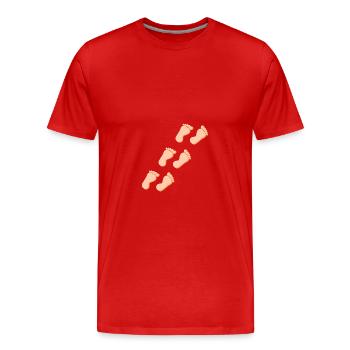 Foot Feet Foot Care Podiatry Gift Gift Idea - T-shirt bio Premium Homme - rouge - Devant - Damien (186cm)