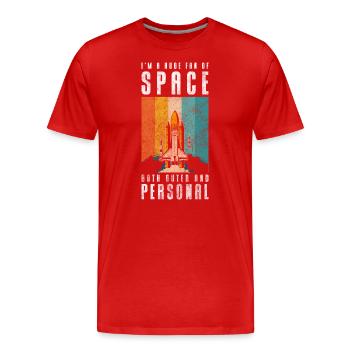 Astronomie Planets Explorer Astronome - T-shirt bio Premium Homme - rouge - Devant - Damien (186cm)