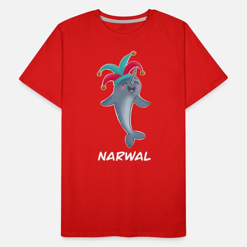 Wal, Narwal, Karneval, Geschenk Männer Premium Bio T-Shirt