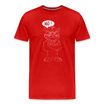 Elegante Bulldogge im Anzug Nein - Männer Premium Bio T-Shirt - Rot - Vorne - Damien (186cm)