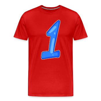 1 Gagnant - T-shirt bio Premium Homme - rouge - Devant - Damien (186cm)