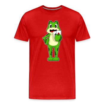 Frog Poker Cartes de poker - T-shirt bio Premium Homme - rouge - Devant - Damien (186cm)