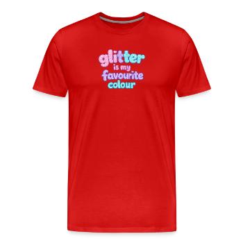 Glitzer ist meine Lieblingsfarbe, Cheerful Summers - Männer Premium Bio T-Shirt - Rot - Vorne - Damien (186cm)