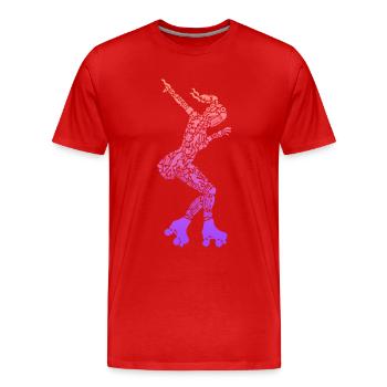 Rollschuhe Kinder Roller Skates Rollschuh Mädchen - Männer Premium Bio T-Shirt - Rot - Vorne - Damien (186cm)