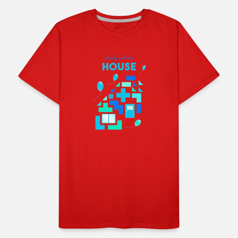 Blocs de construction Briques de construction Jouer T-shirt bio Premium Homme