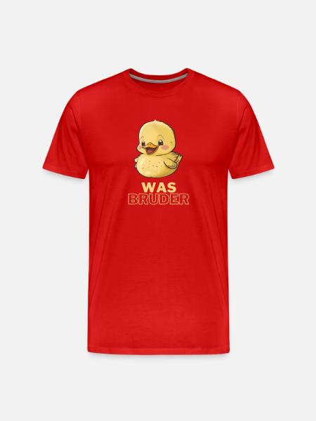 Was Bruder - Männer Premium Bio T-Shirt - Rot