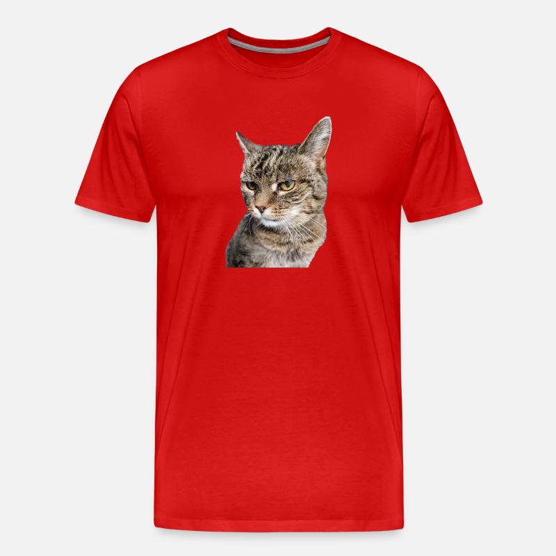 CAT - Männer Premium Bio T-Shirt - Rot