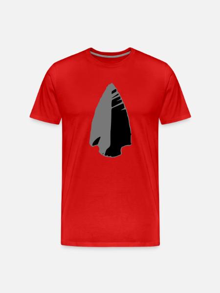flint arrowhead indian - Men's Premium Organic T-Shirt - red