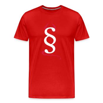 Devils paragraphe - T-shirt bio Premium Homme - rouge - Devant - Damien (186cm)