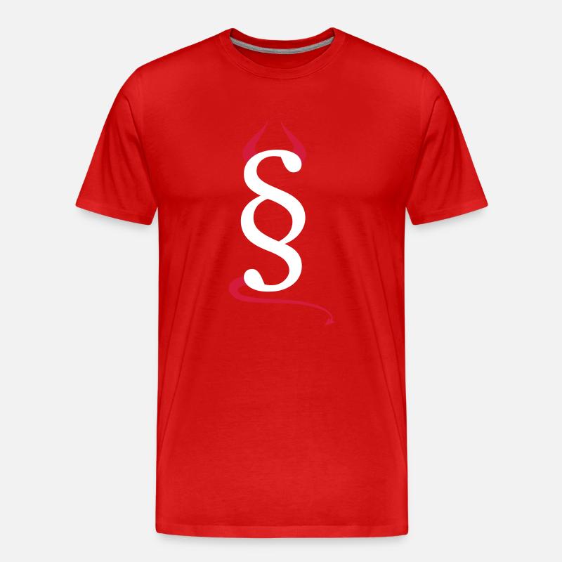 Devils Paragraph - Männer Premium Bio T-Shirt - Rot