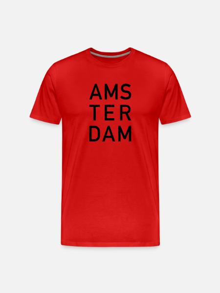 Amsterdam - Männer Premium Bio T-Shirt - Rot