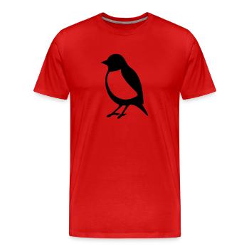 Little bird - Men's Premium Organic T-Shirt - red - Front - Damien (186cm)