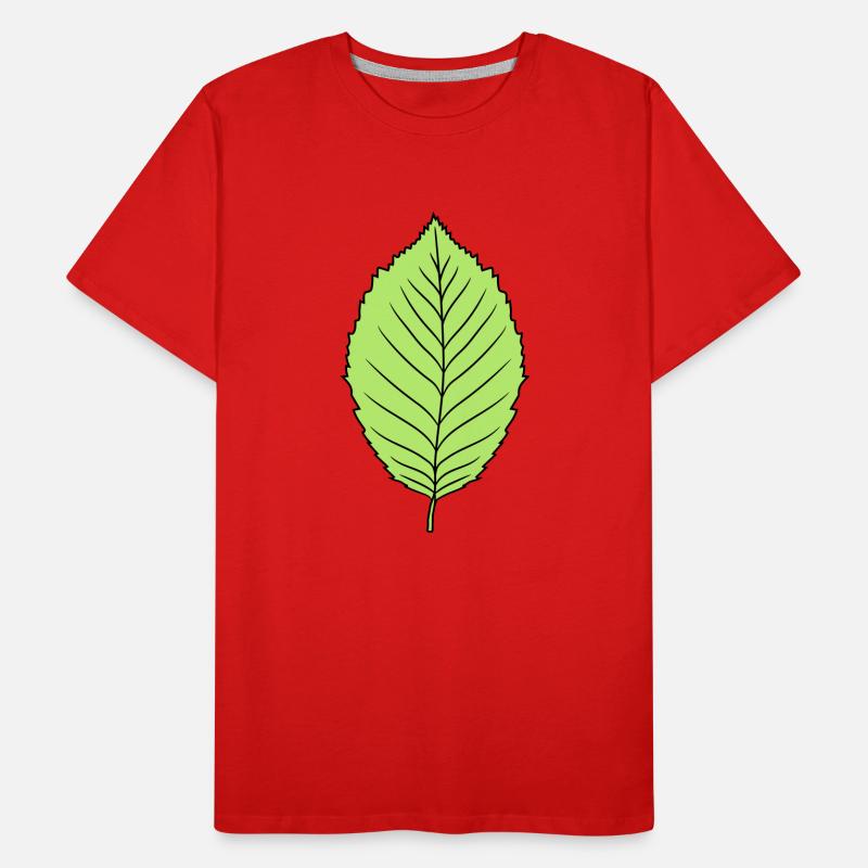 beech leaf tree plant shape clip art design forest Men's Premium Organic T-Shirt