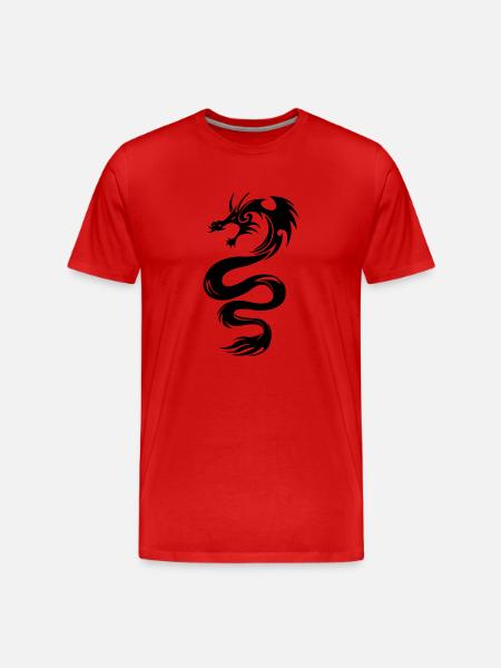 dragon - Men's Premium Organic T-Shirt - red