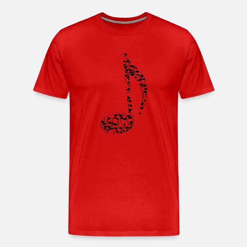 Noten-Note - Männer Premium Bio T-Shirt - Rot