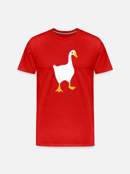 MEGET vred hvid gås - Herre Premium T-shirt økologisk - rød