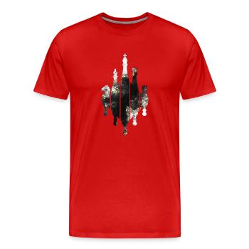 JEU D’ÉCHECS ÉCHIQUIER ÉCHECS - T-shirt bio Premium Homme - rouge - Devant - Damien (186cm)