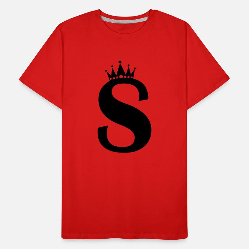 buchstabe S Krone Männer Premium Bio T-Shirt