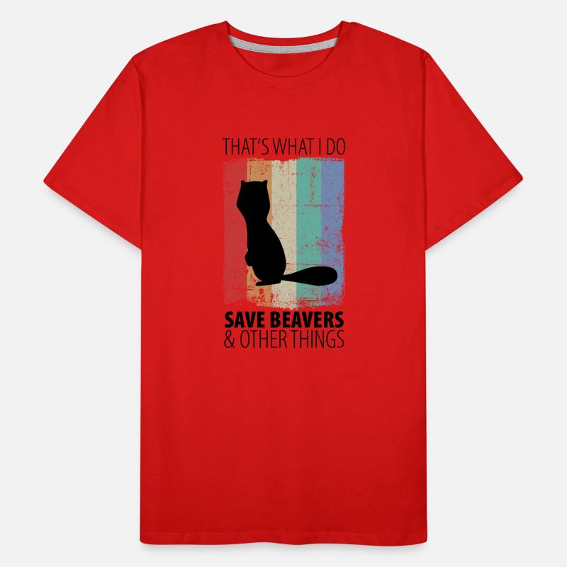 Beaver Men's Premium Organic T-Shirt