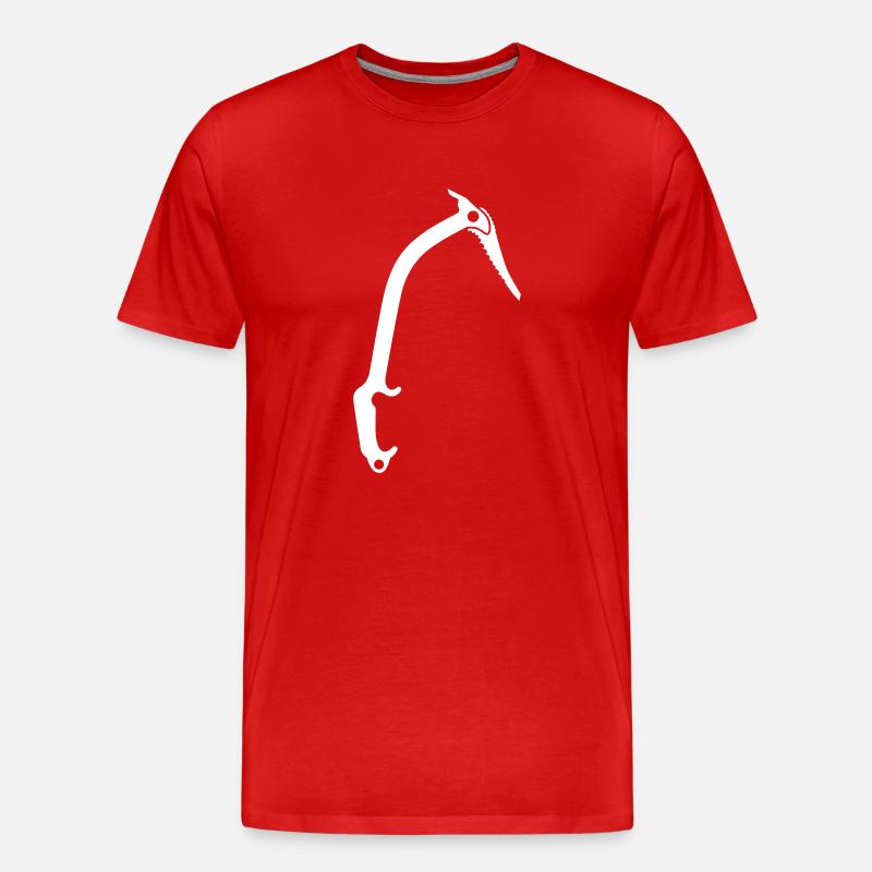 Kletterausrüstung eispickel - Männer Premium Bio T-Shirt - Rot