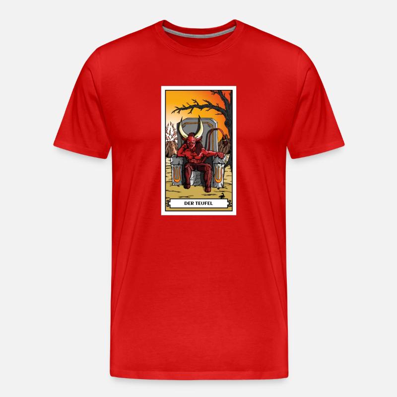 DerTeufel - Männer Premium Bio T-Shirt - Rot