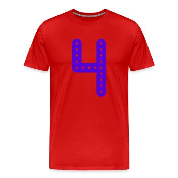4 YEARS. 4th ANNIVERSARY. BIRTHDAY 4 YEARS. BIRTHDAY - Men's Premium Organic T-Shirt - red - Front - Damien (186cm)