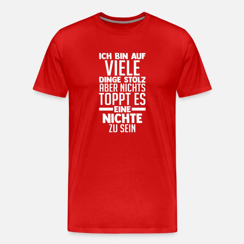 Nichte - Männer Premium Bio T-Shirt - Rot