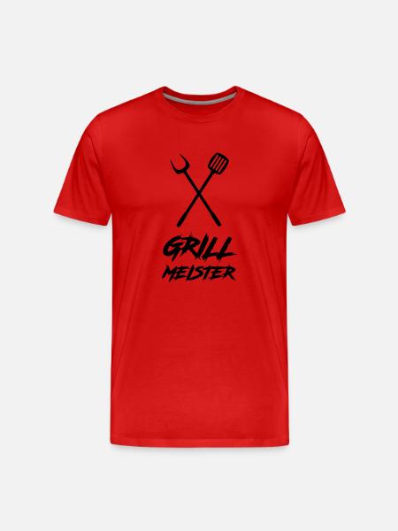 grillmeister - Männer Premium Bio T-Shirt - Rot