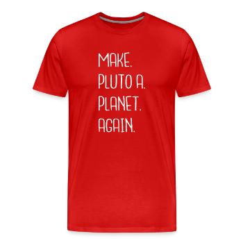 space travel joke believe jokes spaceship - Männer Premium Bio T-Shirt - Rot - Vorne - Damien (186cm)