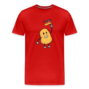 Kartoffel - Männer Premium Bio T-Shirt - Rot - Vorne - Damien (186cm)