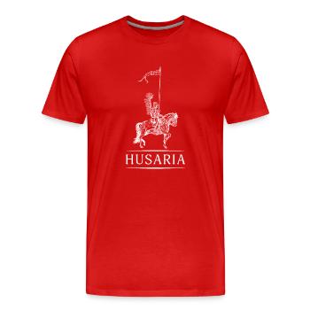 Polnische Kavallerie Militär Geflügelte Husaren Po - Männer Premium Bio T-Shirt - Rot - Vorne - Damien (186cm)