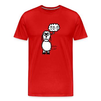 Mathe ScHoF - Männer Premium Bio T-Shirt - Rot - Vorne - Damien (186cm)