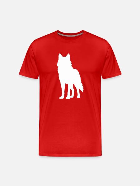 Wolf 1 - Men's Premium Organic T-Shirt - red