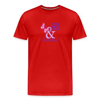 60 et fabuleux 1959 60e anniversaire - T-shirt bio Premium Homme - rouge - Devant - Damien (186cm)