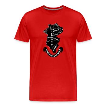 The ethnic Albania | Greater Albania - Men's Premium Organic T-Shirt - red - Front - Damien (186cm)