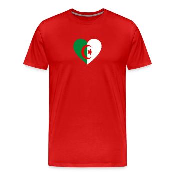 Love Love gift algeria algeria - Men's Premium Organic T-Shirt - red - Front - Damien (186cm)