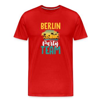 L’équipe du parti berlinois - T-shirt bio Premium Homme - rouge - Devant - Damien (186cm)