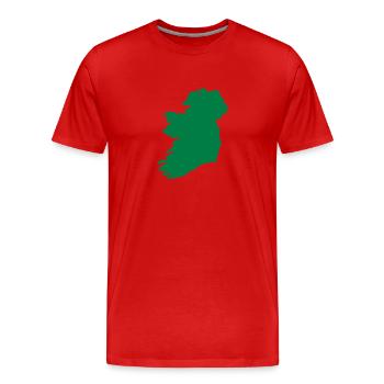 Irlande - T-shirt bio Premium Homme - rouge - Devant - Damien (186cm)