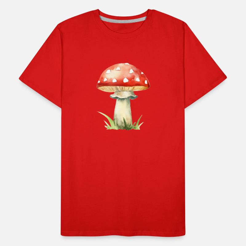 Red mushroom toadstool Men's Premium Organic T-Shirt