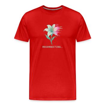 Reconnecting - Men's Premium Organic T-Shirt - red - Front - Damien (186cm)