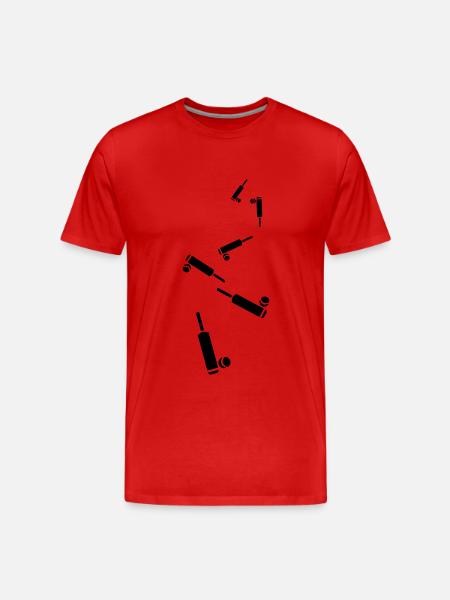Cricket icon symbol - Men's Premium Organic T-Shirt - red