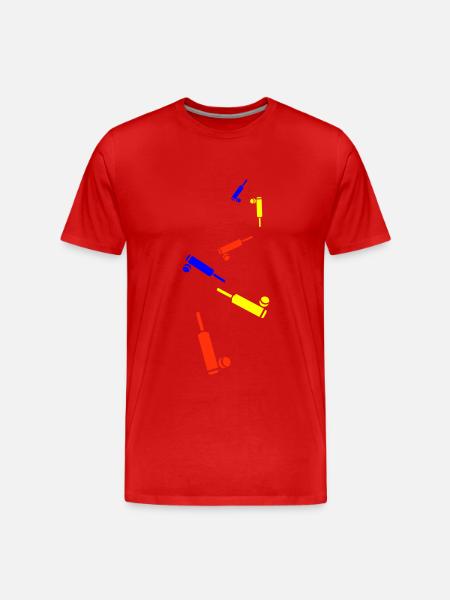 Cricket icon symbol - Men's Premium Organic T-Shirt - red