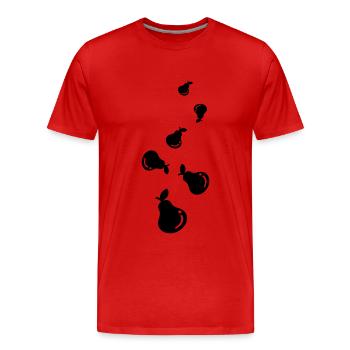 Birne Obst - Männer Premium Bio T-Shirt - Rot - Vorne - Damien (186cm)