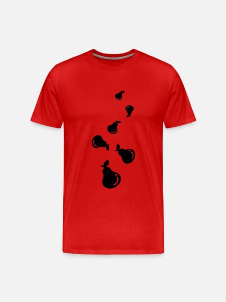 Pear Fruit - Men's Premium Organic T-Shirt - red