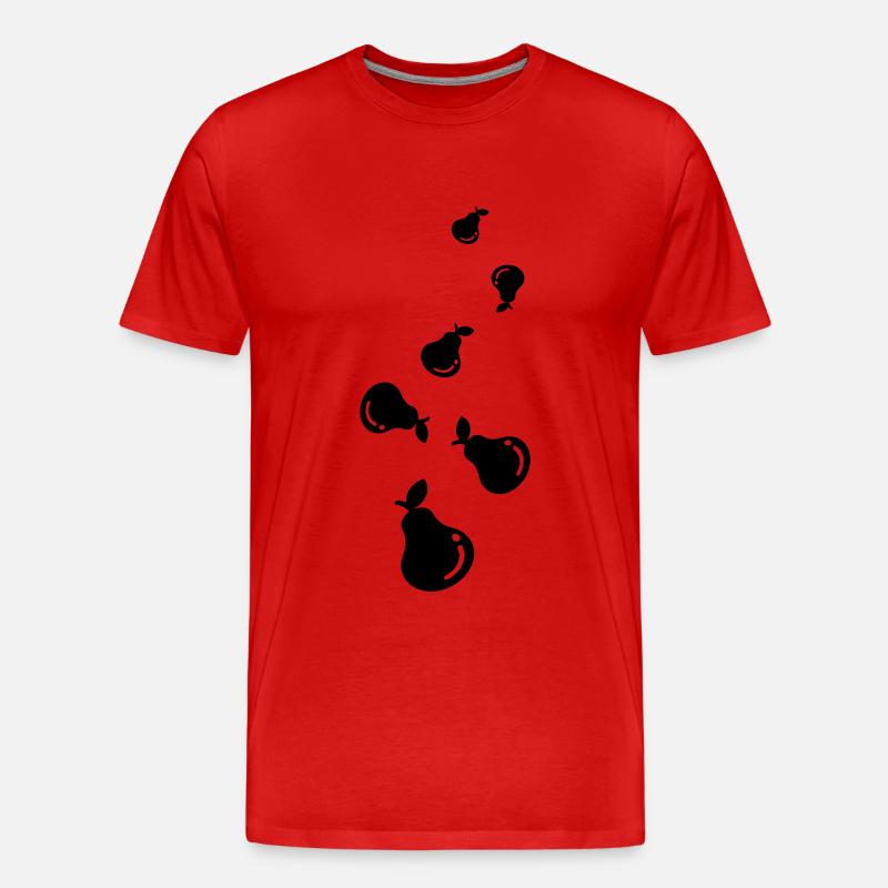Birne Obst - Männer Premium Bio T-Shirt - Rot