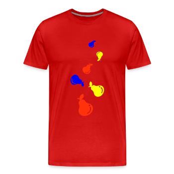 Birne Obst - Männer Premium Bio T-Shirt - Rot - Vorne - Damien (186cm)