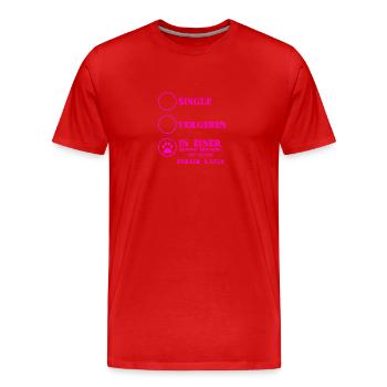 Beziehung Katzen liebe PERSER KATZE - Männer Premium Bio T-Shirt - Rot - Vorne - Damien (186cm)