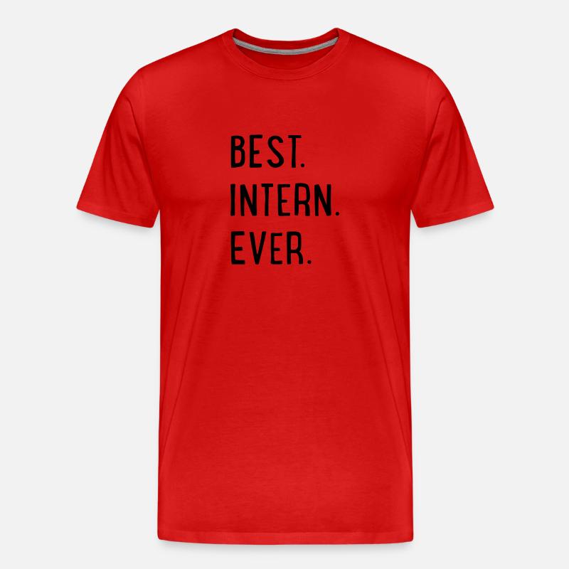 best intern ever - Männer Premium Bio T-Shirt - Rot