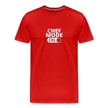 MODE SUR CHEF - T-shirt bio Premium Homme - rouge - Devant - Damien (186cm)